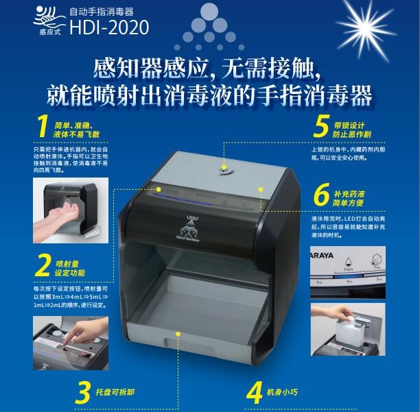 HDI2020自動感應消毒液給液器（移門聯動）